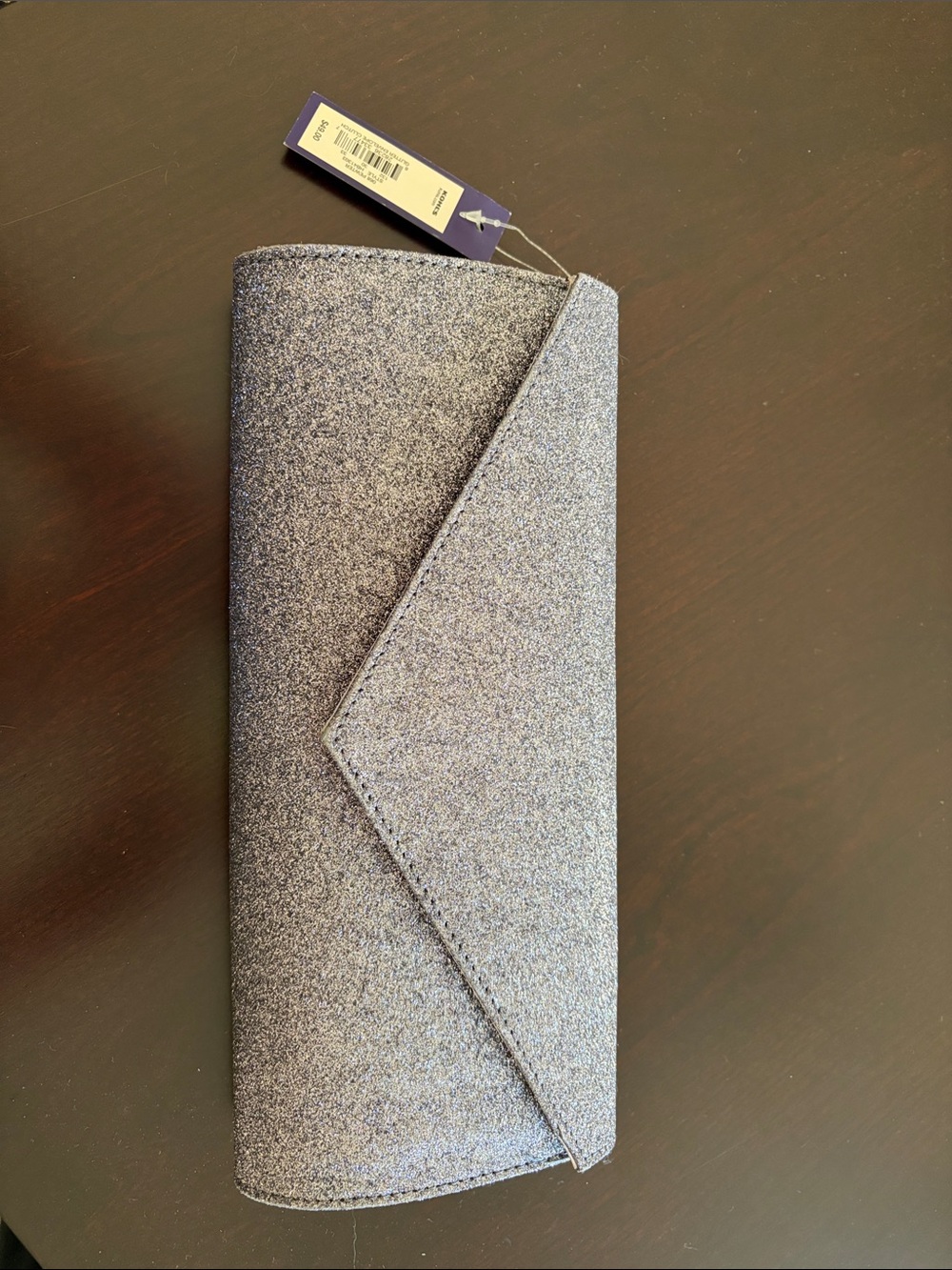 Glitter Envelope Clutch - Periwinkle
